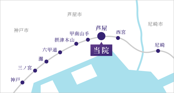 当院は幅広い地域の方からご来院いただいております